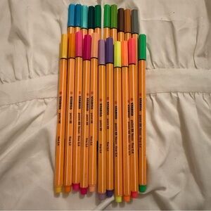 Fineliner Pens - Set of 21, Assorted Colors